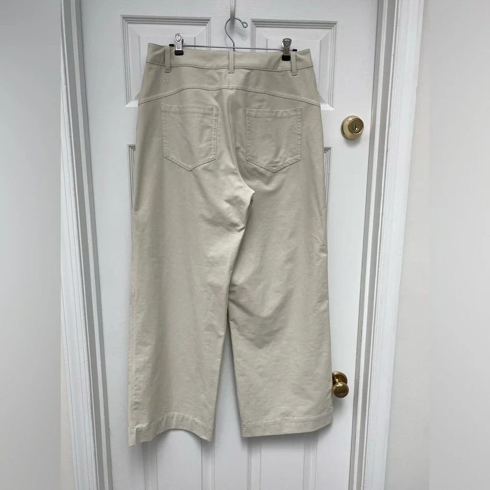 lululemon LIKE NEW City Sleek Wide Leg Pants in Ivory - Size 31